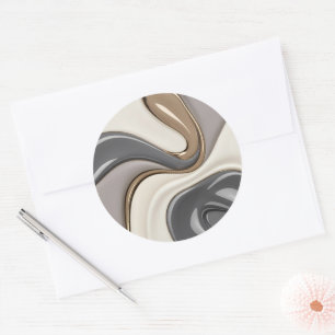 Classic round sticker in stylish graphic