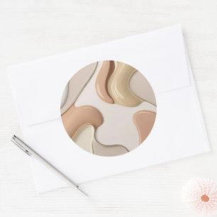 Classic round sticker in stylish graphic