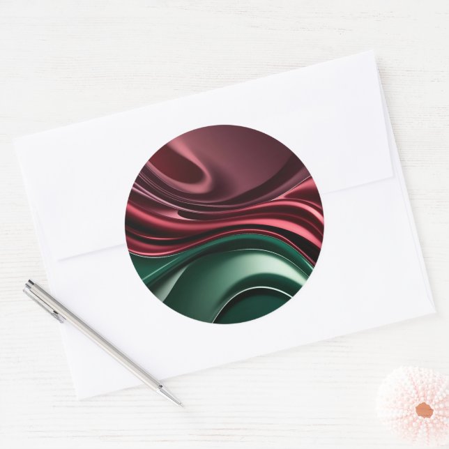 Classic round sticker in stylish graphic (Envelope)