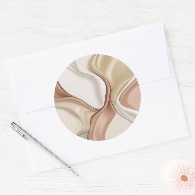 Classic round sticker in stylish graphic (Envelope)