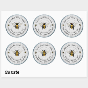 Classic Round Stickers   Pure Honey Custom Level 