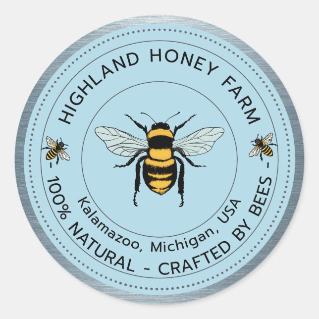 Classic Round Stickers | Pure Honey Custom Sticker (Front)