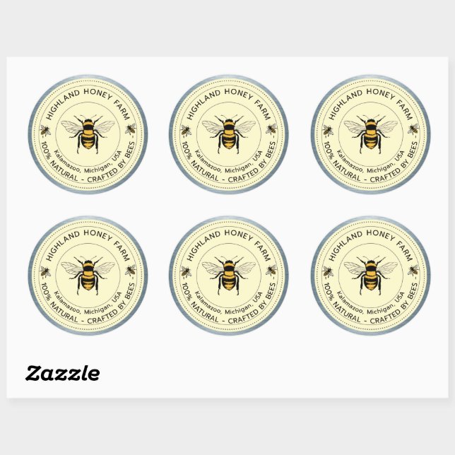Classic Round Stickers | Pure Honey Custom Sticker (Sheet)
