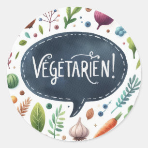Classic round stickers (Vegetarian)