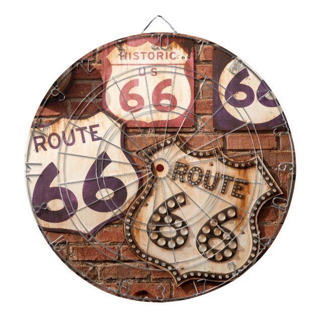Classic Route 66 Dartboard (Front)
