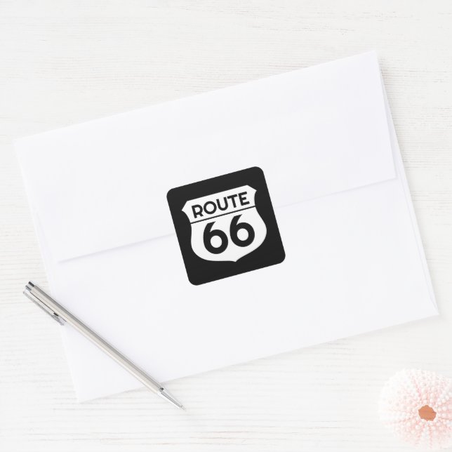 Classic Route 66 highway logo sign sticker (Envelope)