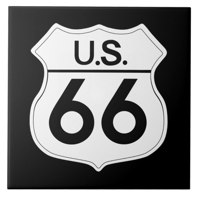 Classic Route 66 Large Kitchen Tile (Front)