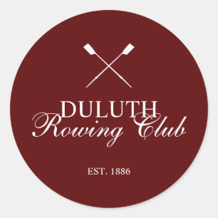 Classic Rowing Club Round Sticker