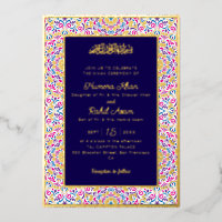 Classic Royal Blue Gold Accents Muslim Wedding