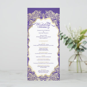 Classic Royal Purple and Gold ornamental Program Programme