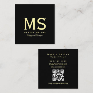 Classic royale black simple business card