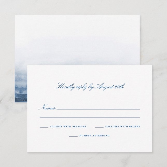 Classic RSVP Response Card - Deer Isle Maine Set (Front/Back)