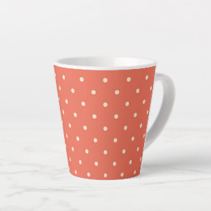 Classic Rust Polka Dot Latte Mug