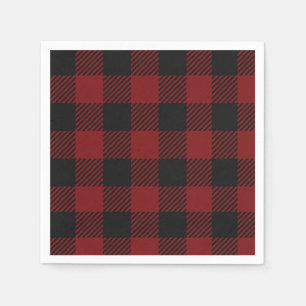 Classic Rustic Red Buffalo Plaid   Country Check Napkin