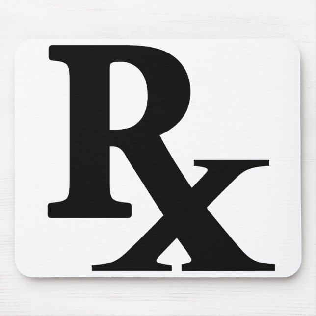 Classic Rx Pharmacy Icon print pharmacist gift Mouse Mat (Front)