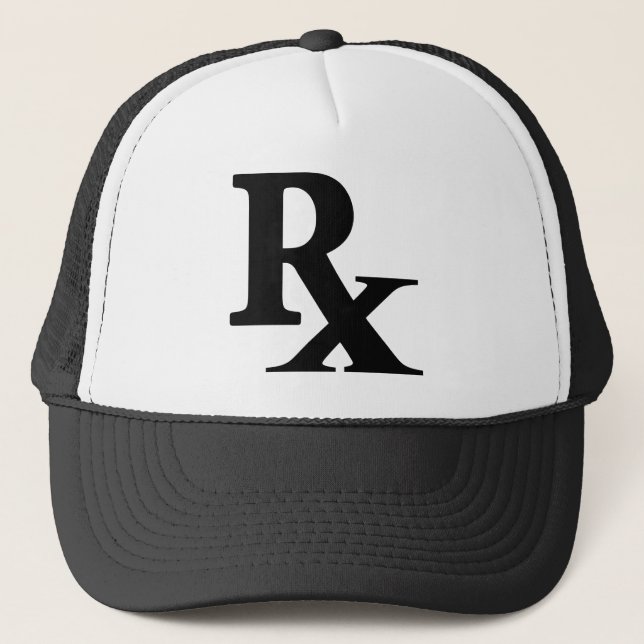 Classic Rx Pharmacy Icon print pharmacist gift Trucker Hat (Front)