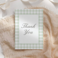 Classic Sage Gingham Boy Baby Shower