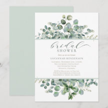 Classic Sage Green Floral Bridal Shower Editable