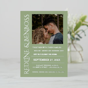 Classic Sage Green Foil Photo Wedding Foil 