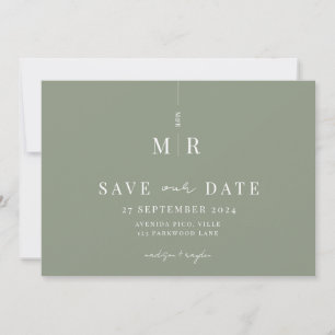 Classic Sage Green Wedding Save The Date