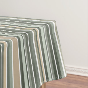 Classic Sage Stripes Tablecloth