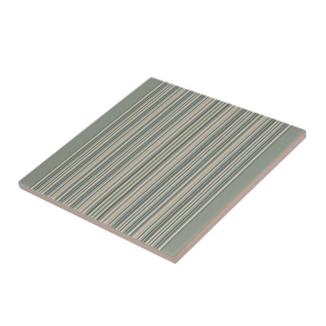 Classic Sage Stripes Tile (Side)