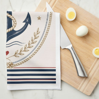 Classic Sailorcore Nautical Kitchen Towel