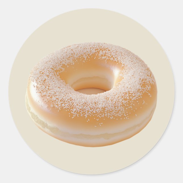 Classic Salted Bagel  Round Sticker (Front)
