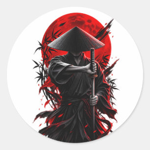 Classic Samurai Round Stickers