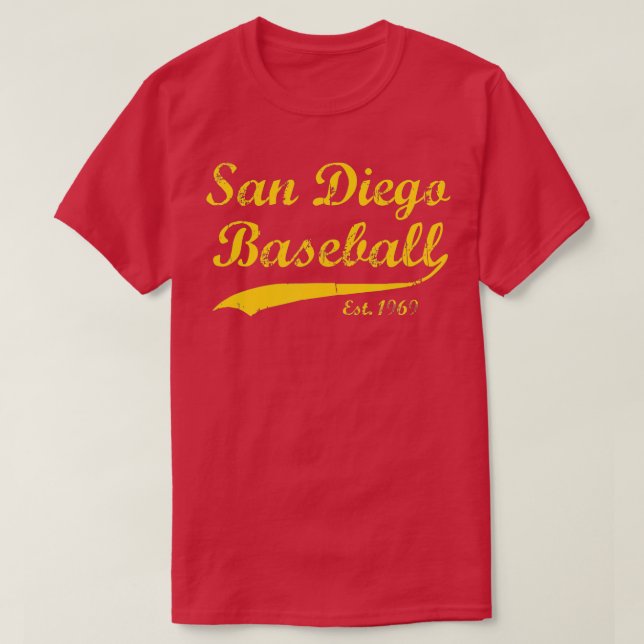 Classic San Diego California Baseball Fan Retro Vi T-Shirt (Design Front)