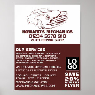 Classic Sangria, Auto Mechanic/Repairs Advertising Poster