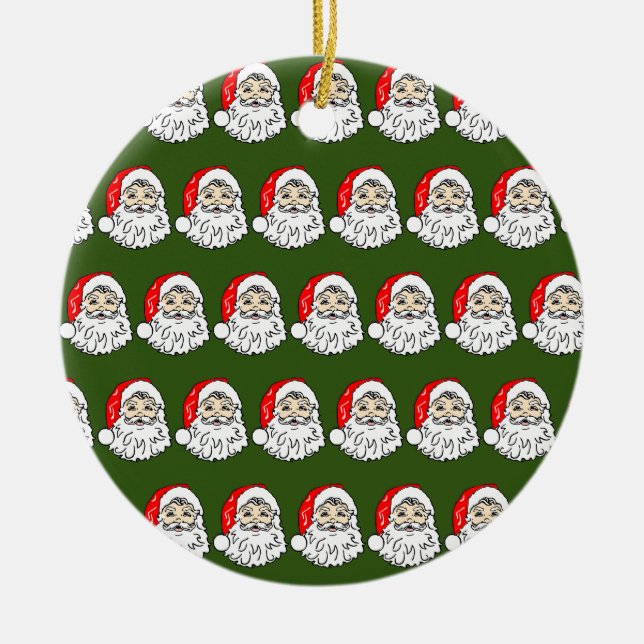 Classic Santa Ceramic Tree Decoration (Front)
