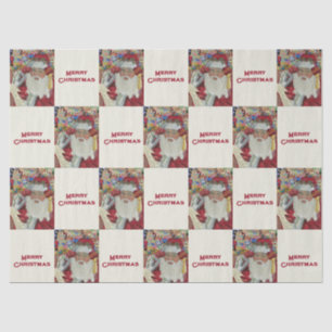 Classic Santa - Checking It Twice Holiday White Tissue Paper