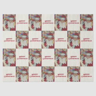 Classic Santa - Checking It Twice Holiday White Tissue Paper