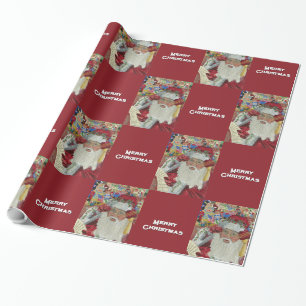 Classic Santa - Checking It Twice Merry Christmas Wrapping Paper