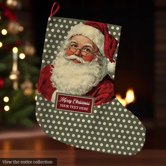 Classic Santa Christmas Stocking With Charm (Classic Santa Christmas Stocking With Charm)