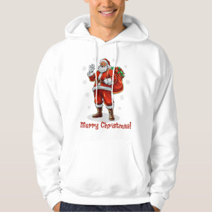 Classic Santa Claus bringing Christmas presents Hoodie