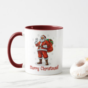 Classic Santa Claus bringing Christmas presents Mug