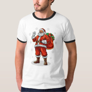 Classic Santa Claus bringing Christmas presents T-Shirt