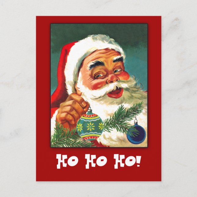 Classic Santa Claus Greeting Card to Customise (Front)