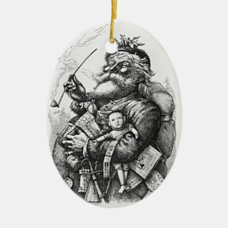 Classic Santa Claus Image Ceramic Tree Decoration