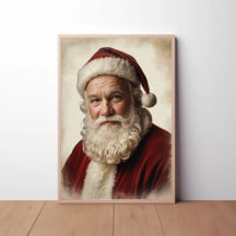 Classic Santa Claus Portrait with Gentle Smile 