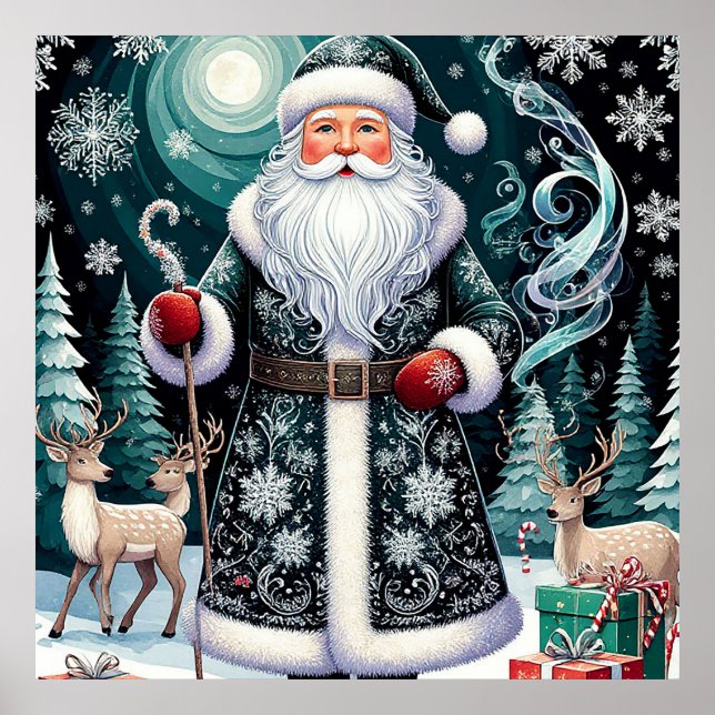 Classic Santa Claus Wall Decor For Christmas Room (Front)