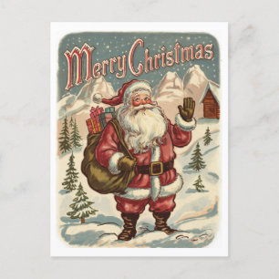 Classic Santa Holiday Postcard