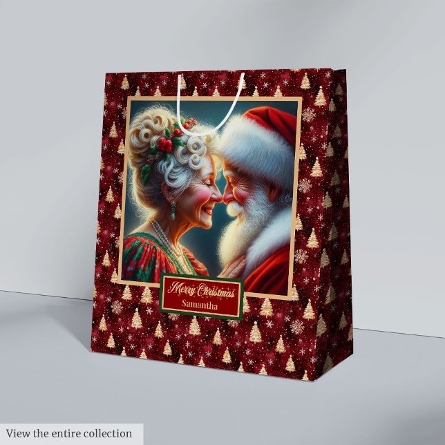 Classic Santa & Mrs Claus Holiday Watercolor Bag (Classic Santa & Mrs Claus Holiday Watercolor Bag)