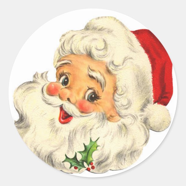 Classic Santa Stickers - Beautiful (Front)