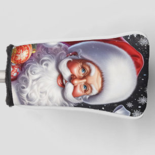 Classic Santa with present & ornaments Golf Head Cover