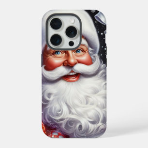 Classic Santa with present & ornaments iPhone 15 Pro Case
