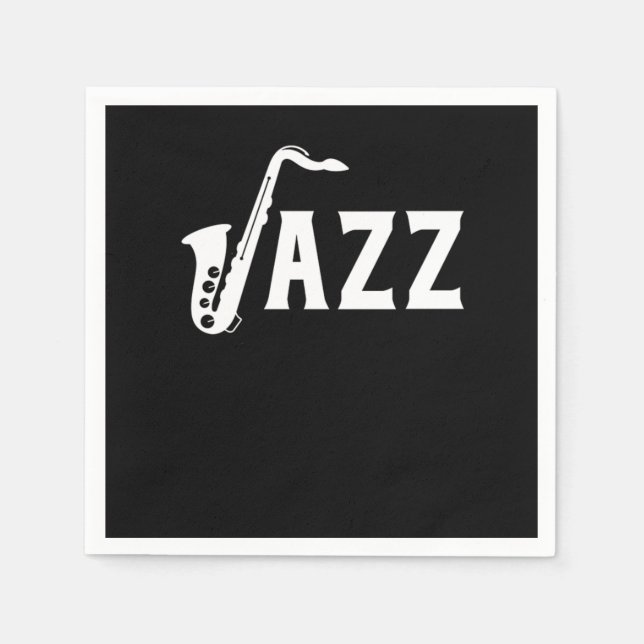 Classic Saxophone Music Jazz Band Lovers Gifts Napkin (Front)