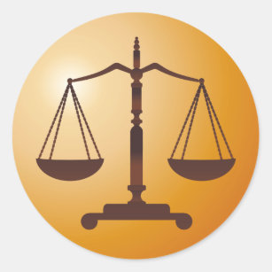 Classic Scales of Justice   Law Firm Classic Round Sticker